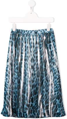 Roberto Cavalli Junior leopard-print pleated skirt
