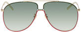 Thumbnail for your product : Gucci Gold and Green Ultralight Aviator Sunglasses