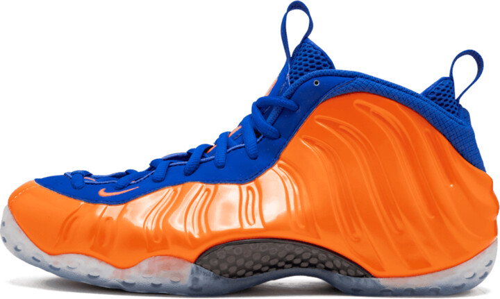 blue and orange basketball shoes
