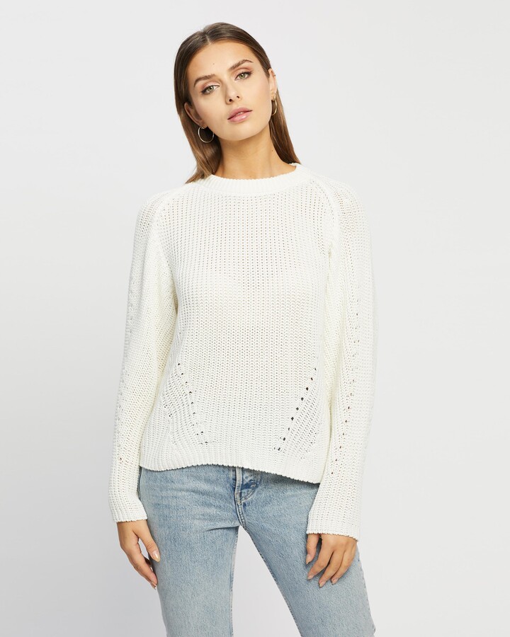 assembly label white jumper