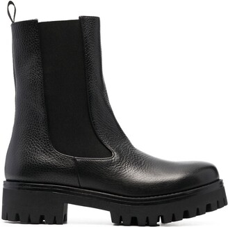 rubber sole platform boots