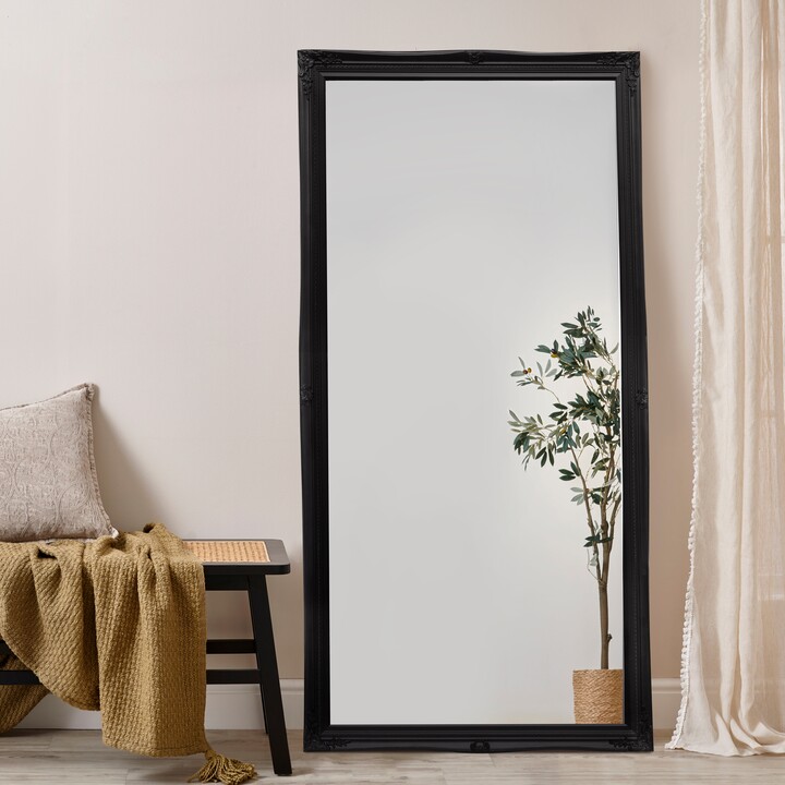 Dunelm Swept Large Leaner Mirror, Black 174x87cm Black ShopStyle