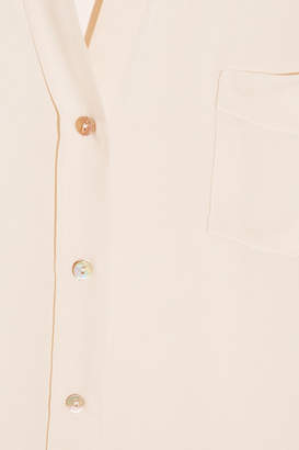 L'Agence Ryan Silk-georgette Shirt - Peach