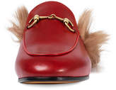 Thumbnail for your product : Gucci Princetown Fur-Lined Mule, Red