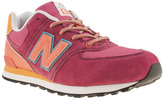 Thumbnail for your product : New Balance kids pink 574 carnival girls youth