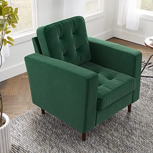 Edenbrook Lynnwood Upholstered Accent Chair Living Room Chair Green