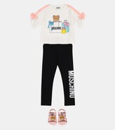 Thumbnail for your product : MOSCHINO BAMBINO Printed applique stretch-cotton T-shirt