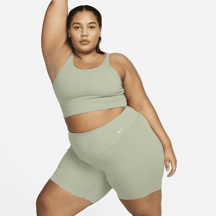Nike Women's Zenvy Gentle-Support High-Waisted 8 Biker Shorts (Plus Size)  in Green - ShopStyle