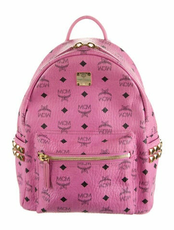 light pink mcm backpack