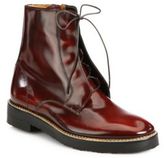 Thumbnail for your product : Maison Margiela Patent Leather Lace-Up Military Boots