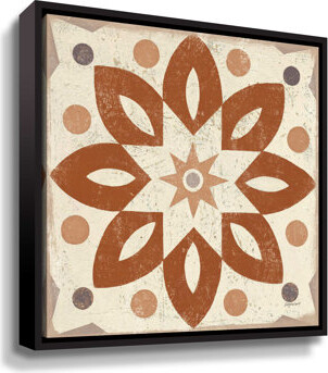ArtWall Terracotta Tile I - Floater Frame Graphic Art on Canvas