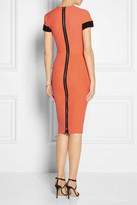 Thumbnail for your product : Victoria Beckham Contrast-trimmed silk and wool-blend dress