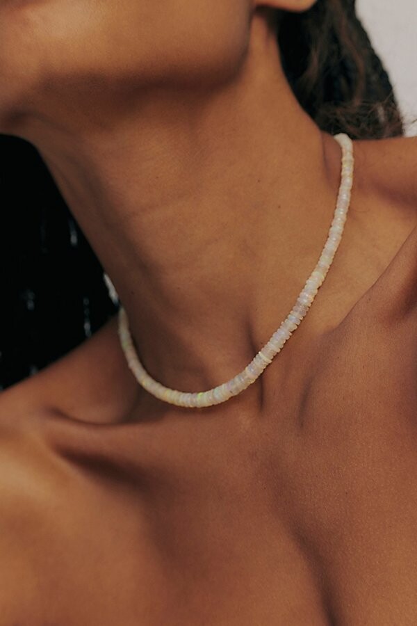 Pamela Love Opal Rondelle Chain Necklace