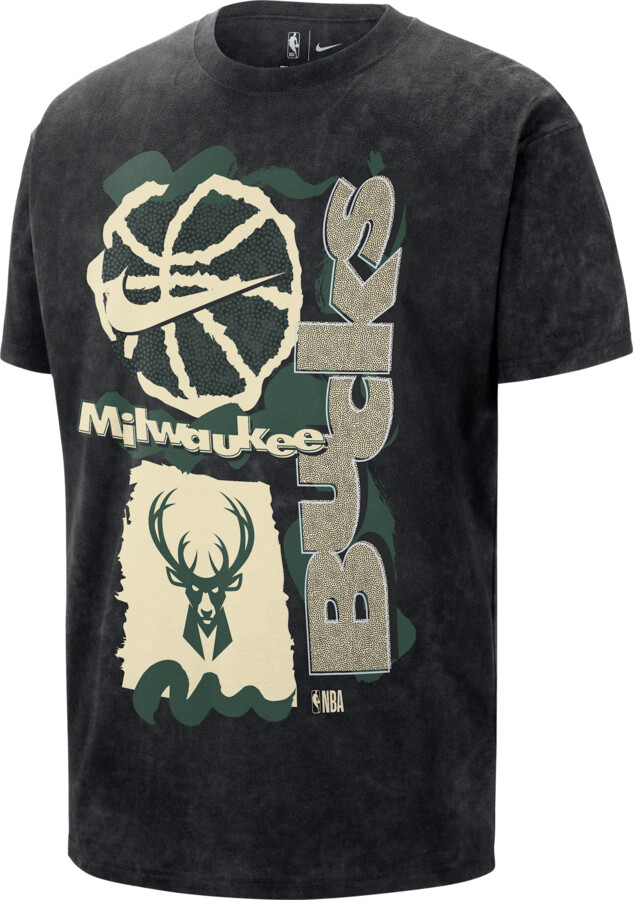 Milwaukee Bucks Courtside Nike Men's NBA Max90 T-Shirt in Black | HQ9362-011