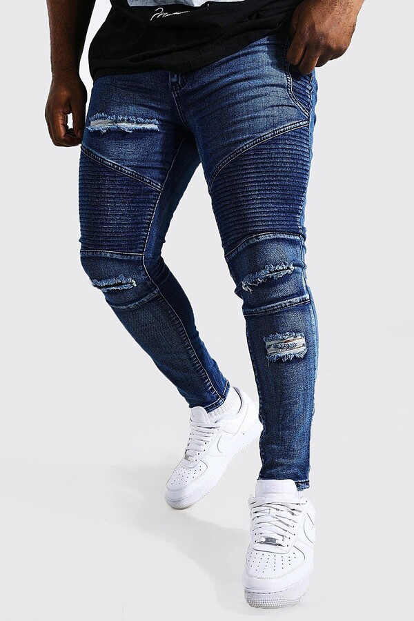 Boohooman Boys Skinny Jeans Sale Burna Boy Lace Detail Stretch
