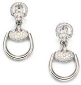 Thumbnail for your product : Gucci Horsebit Diamond & 18K White Gold Drop Earrings