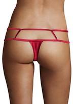 Thumbnail for your product : Fleur Du Mal Rose Lace Hipster Thong