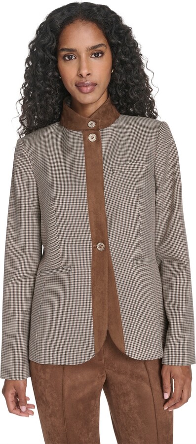 Tommy Hilfiger Women's Houndstooth Riding Jacket