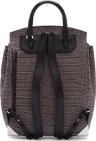 Thumbnail for your product : Alexander Wang Grey & Black Croc-Embossed Negative Prisma Backpack