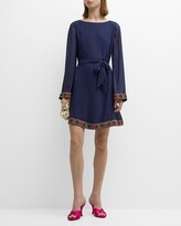 Thumbnail for your product : Trina Turk Aromatic Belted Scoop-Neck Mini Dress