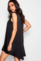 Thumbnail for your product : boohoo Plunge Asymmetric Swing Dress