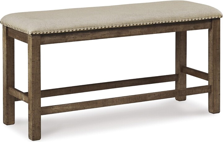 Signature Design by Ashley Morriville Counter Height Upholstered Dining Room Bench