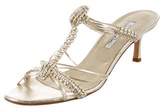 Thumbnail for your product : Oscar de la Renta Metallic Slide Sandals