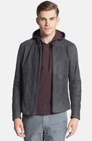 Thumbnail for your product : Vince Trim Fit Waxed Nubuck Leather Moto Jacket