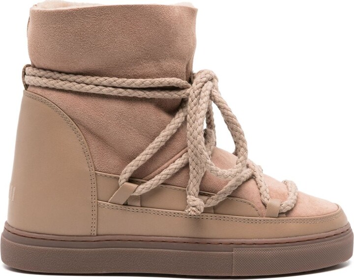 INUIKII Shearling-Lining Suede Ankle Boots ShopStyle