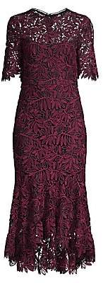 uma floral embroidered lace dress