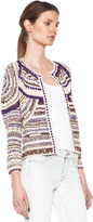 Thumbnail for your product : Isabel Marant Weston Lurex Cotton Crochet Cardigan in Violet
