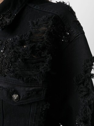 Almaz Bead-Embellished Denim Jacket