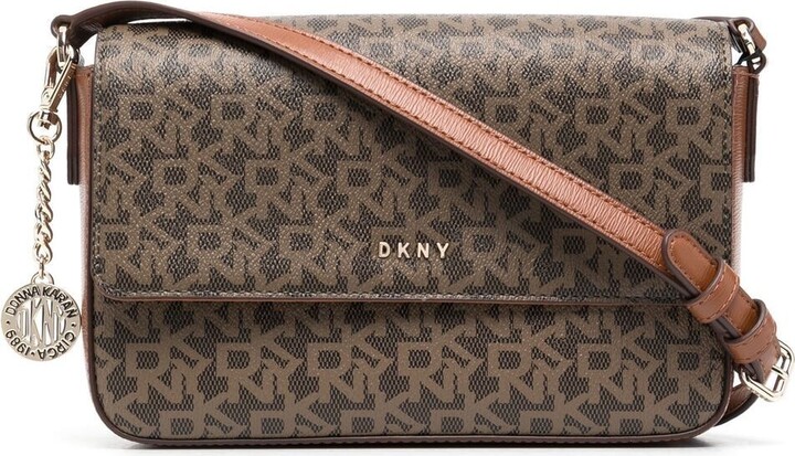 Dkny Bryant Logo Leather Cross-body Bag