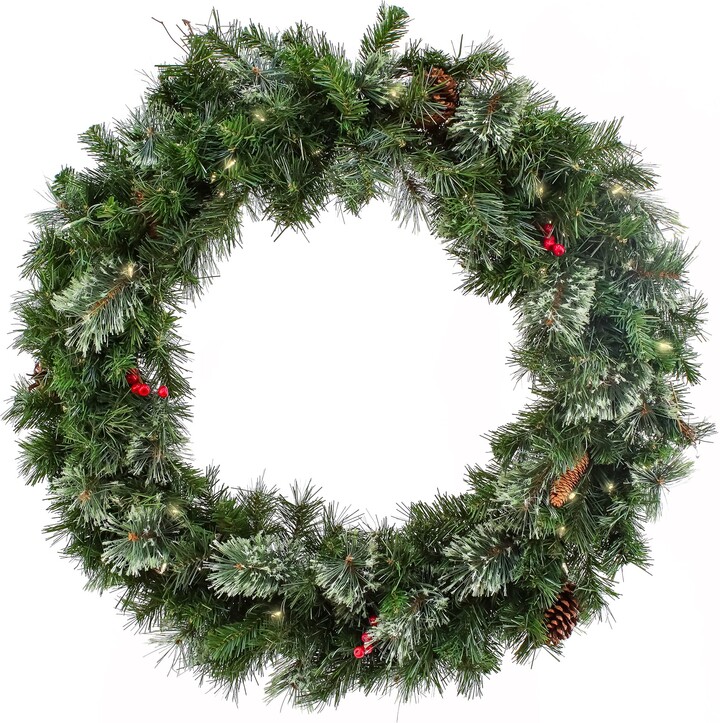 National Tree Company Artificial Glistening Pine Christmas Wreath with ...