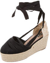 Thumbnail for your product : Rochas Woven Lace-Up Wedges