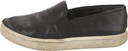 Vince Leather Loafers Black Rubber Trim Round-Toes Platform Unfortunately, due to restrictions, this item may not be eligible for shipping in all areas.
