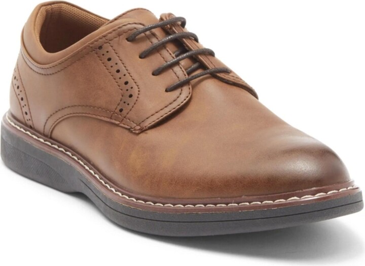 Rush Gordon Rush Men's Plain Toe Derby Lace-Up Dress Shoes