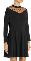Thumbnail for your product : Ungaro Tulle-Paneled Stretch-Knit Mini Dress