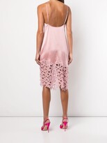 Thumbnail for your product : Fleur Du Mal Floral-Lace Trimmed Silk Dress