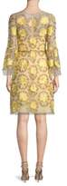 Thumbnail for your product : Marchesa Embroidered 3D Floral A-Line Dress