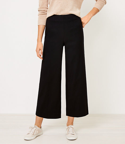 loft wide leg crop pants