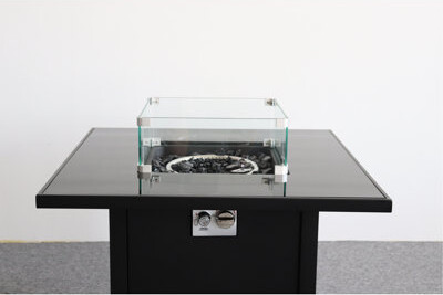 Brayden Studio Black Steel Fire Pit With Windshield - 40000 Heating Solution 30\