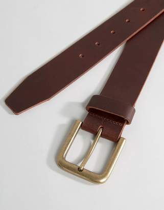 New Look Leather Jeans Belt In Brown