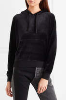 Thumbnail for your product : Vetements Crystal-embellished Velour Hooded Top - Black