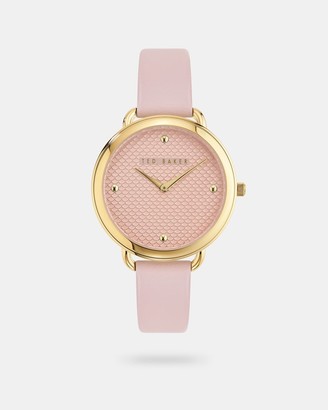 Ted Baker Scalloped Dial Leather Strap Watch