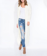 white maxi cardigan