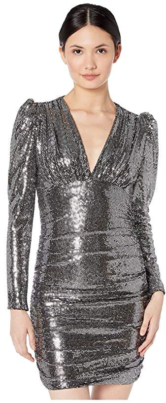bcbg faux croc metallic dress