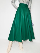 Thumbnail for your product : ANOUKI Pleated Faux-Leather Midi Skirt