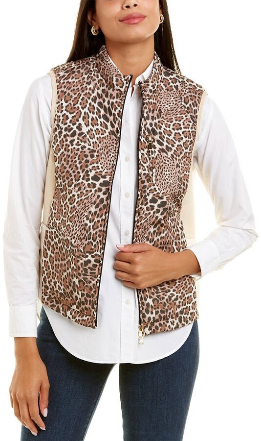 ladies leopard vest