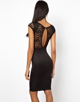 Thumbnail for your product : TFNC Pencil Dress with Lace Insert